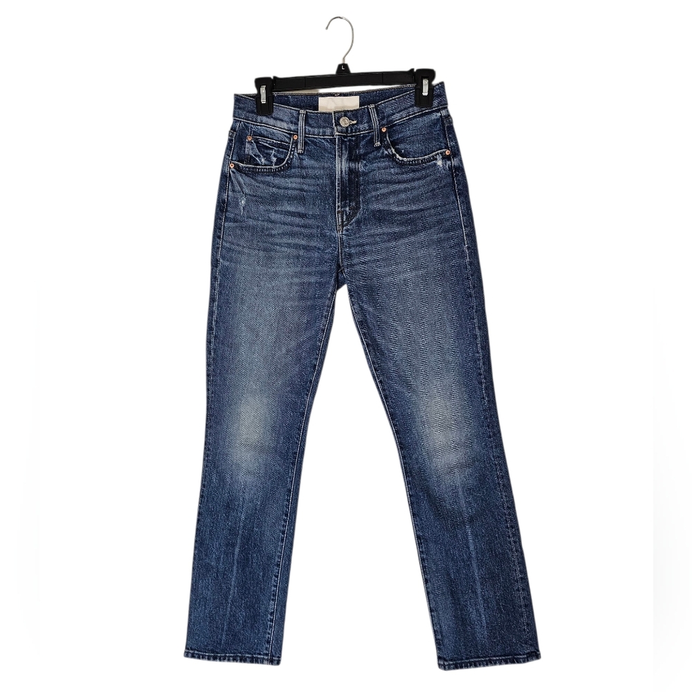 MOTHER Women's Blue Straight Leg Jeans